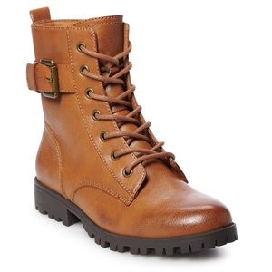 Women’s SO Broccoli combat boots.
